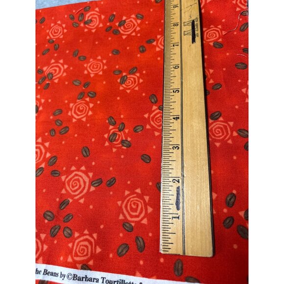 Spill The Beans Cotton Fabric by Barbara Tourtilotte for Clothworks 19" x 44" Re - Picture 2 of 6